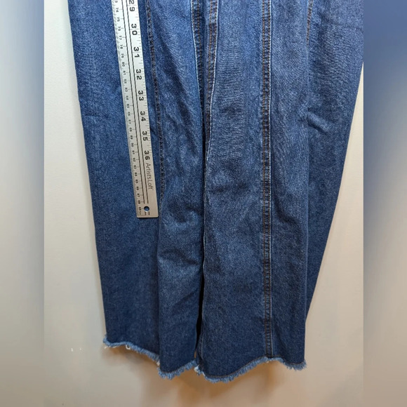 NWT Joie Sleeveless Mini Midi 100% Cotton Blue Denim Dress Women Small - Picture 8 of 10